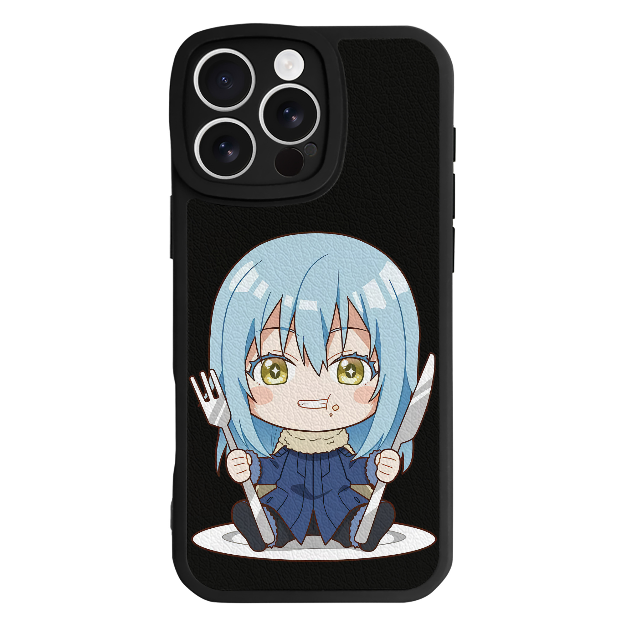 （画像用） 転スラ Regarding Reincarnated to Slime 【iPhone 16シリーズ対応】シリコンスマホケース（レザー調） 材質：シリコン